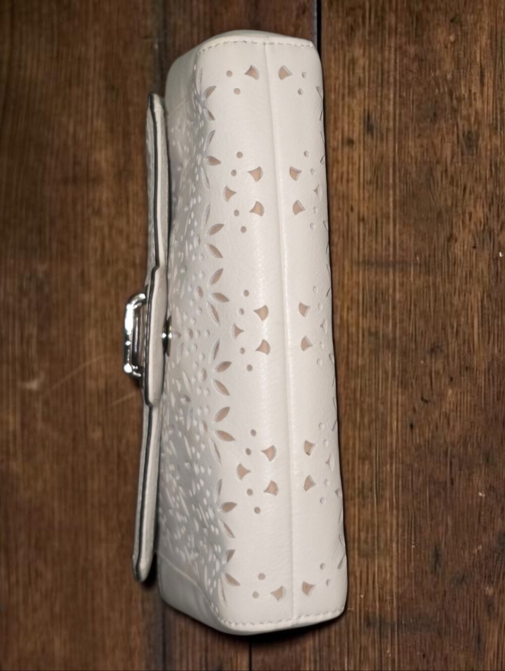 Coach Taylor Eyelet Leather Flap Clutch - Picture 7 of 8